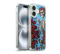 Head Case Designs Officially Licensed Grateful Dead Bertha Skull Roses Trends Gel Case [Military Grade Protection] Compatible with Apple iPhone 16 Plus and Compatible with MagSafe