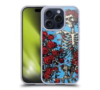 Head Case Designs Officially Licensed Grateful Dead Bertha Skull Roses Trends Gel Case [Military Grade Protection] Compatible with Apple iPhone 15 Pro and Compatible with MagSafe