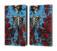 Head Case Designs Officially Licensed Grateful Dead Bertha Skull Roses Trends Leather Wallet Case Compatible With Amazon Kindle 11th Gen (2024)