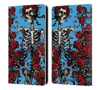 Head Case Designs Officially Licensed Grateful Dead Bertha Skull Roses Trends Leather Wallet Case Compatible With Amazon Fire 7 2022