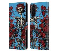 Head Case Designs Officially Licensed Grateful Dead Bertha Skull Roses Trends Leather Wallet Case Compatible With Samsung Galaxy A36 5G