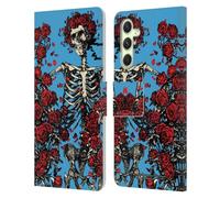 Head Case Designs Officially Licensed Grateful Dead Bertha Skull Roses Trends Leather Wallet Case Compatible With Samsung Galaxy A54 5G