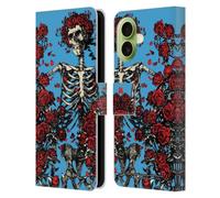 Head Case Designs Officially Licensed Grateful Dead Bertha Skull Roses Trends Leather Wallet Case Compatible With Apple iPhone 17