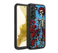 Head Case Designs Officially Licensed Grateful Dead Bertha Skull Roses Trends Ultra-Armoured Shockproof Case [Military Grade Protection] Compatible With Samsung Galaxy S22 5G