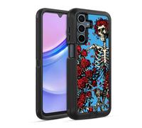 Head Case Designs Officially Licensed Grateful Dead Bertha Skull Roses Trends Ultra-Armoured Shockproof Case [Military Grade Protection] Compatible With Samsung Galaxy A15
