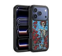 Head Case Designs Officially Licensed Grateful Dead Bertha Skull Roses Trends Ultra-Armoured Shockproof Case [Military Grade Protection] Compatible With Apple iPhone 17 Pro