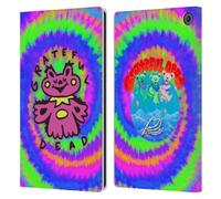 Head Case Designs Officially Licensed Grateful Dead Dancing Bear Colorful Trends Leather Wallet Case Compatible With Amazon Fire Max 11 2023