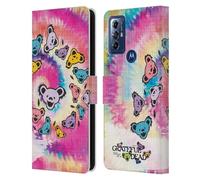 Head Case Designs Officially Licensed Grateful Dead Tie Dye Graphics Leather Wallet Case Compatible With Motorola Moto G Play (2023)