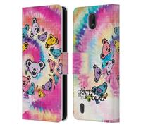 Head Case Designs Officially Licensed Grateful Dead Tie Dye Graphics Leather Wallet Case Compatible With Nokia C01 Plus/C1 2nd Edition
