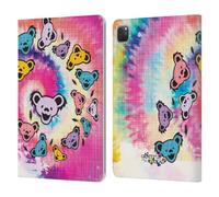 Head Case Designs Officially Licensed Grateful Dead Tie Dye Graphics Leather Wallet Case Compatible With Apple iPad Pro 11 2020/2021 / 2022