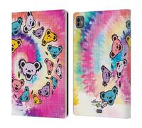 Head Case Designs Officially Licensed Grateful Dead Tie Dye Graphics Leather Wallet Case Compatible With Apple iPad Pro 11 M4 2024