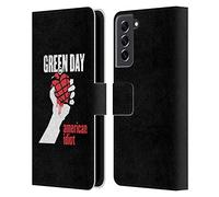 Head Case Designs Officially Licensed Green Day American Idiot Graphics Leather Wallet Case Compatible With Samsung Galaxy S21 FE 5G