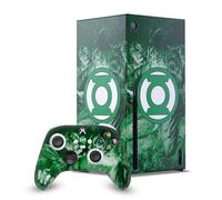 Head Case Designs Officially Licensed Green Lantern DC Comics Logo Comic Book Covers Game Console Wrap and Game Controller Skin Bundle Compatible With Xbox Series X