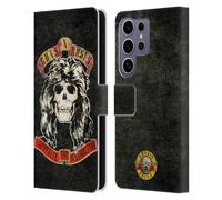 Head Case Designs Officially Licensed Guns N' Roses Adler Vintage Leather Wallet Case Compatible with Samsung Galaxy S25 Ultra