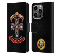 Head Case Designs Officially Licensed Guns N' Roses Appetite For Destruction Key Art Leather Wallet Case Compatible With Apple iPhone 14 Pro