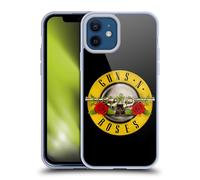 Head Case Designs Officially Licensed Guns N' Roses Bullet Logo Key Art Gel Case [Military Grade Protection] Compatible with Apple iPhone 12 / iPhone 12 Pro and Compatible with MagSafe