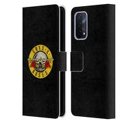 Head Case Designs Officially Licensed Guns N' Roses Bullet Logo Key Art Leather Wallet Case Compatible With Oppo A54 5G