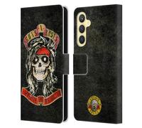 Head Case Designs Officially Licensed Guns N' Roses McKagan Vintage Leather Wallet Case Compatible With Samsung Galaxy S23 FE 5G
