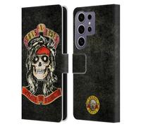 Head Case Designs Officially Licensed Guns N' Roses McKagan Vintage Leather Wallet Case Compatible with Samsung Galaxy S25 Ultra