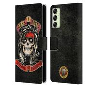 Head Case Designs Officially Licensed Guns N' Roses McKagan Vintage Leather Wallet Case Compatible With Samsung Galaxy A14 5G