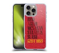 Head Case Designs Officially Licensed Guns N' Roses Names Vintage Gel Case [Military Grade Protection] Compatible with Apple iPhone 16 Pro Max and Compatible with MagSafe
