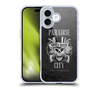 Head Case Designs Officially Licensed Guns N' Roses Paradise City Vintage Gel Case [Military Grade Protection] Compatible with Apple iPhone 16 and Compatible with MagSafe