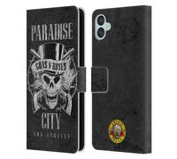 Head Case Designs Officially Licensed Guns N' Roses Paradise City Vintage Leather Wallet Case Compatible With Samsung Galaxy M04 5G / A04e