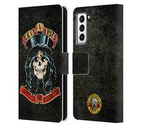 Head Case Designs Officially Licensed Guns N' Roses Slash Vintage Leather Wallet Case Compatible With Samsung Galaxy S21 5G