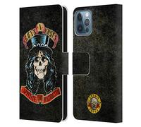 Head Case Designs Officially Licensed Guns N' Roses Slash Vintage Leather Wallet Case Compatible With Apple iPhone 12 / iPhone 12 Pro