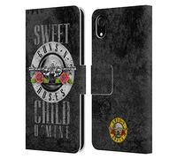 Head Case Designs Officially Licensed Guns N' Roses Sweet Child O' Mine Vintage Leather Wallet Case Compatible With Apple iPhone XR