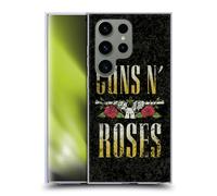 Head Case Designs Officially Licensed Guns N' Roses Text Logo Pistol Key Art Gel Case [Military Grade Protection] Compatible With Samsung Galaxy S24 Ultra 5G
