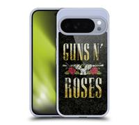 Head Case Designs Officially Licensed Guns N' Roses Text Logo Pistol Key Art Gel Case [Military Grade Protection] Compatible with Google Pixel 10 Pro XL and Compatible with MagSafe
