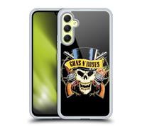 Head Case Designs Officially Licensed Guns N' Roses Top Hat Skull Key Art Gel Case [Military Grade Protection] Compatible With Samsung Galaxy A34 5G
