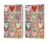 Head Case Designs Officially Licensed Haley Bush Hearts Pattern Painting Leather Wallet Case Compatible With Apple iPad Air 13 2024/2025