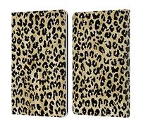 Head Case Designs Officially Licensed Haley Bush Leopard Print Pattern Painting Leather Wallet Case Compatible With Kindle Paperwhite 1/2 / 3