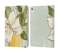 Head Case Designs Officially Licensed Haley Bush Magnolia Yellow Vase Floral Painting Leather Wallet Case Compatible With Apple iPad Air 13 2024/2025
