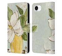 Head Case Designs Officially Licensed Haley Bush Magnolia Yellow Vase Floral Painting Leather Wallet Case Compatible With Apple iPhone 16e