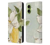 Head Case Designs Officially Licensed Haley Bush Magnolia Yellow Vase Floral Painting Leather Wallet Case Compatible With Apple iPhone 17