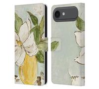 Head Case Designs Officially Licensed Haley Bush Magnolia Yellow Vase Floral Painting Leather Wallet Case Compatible With Apple iPhone 17 Air