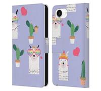Head Case Designs Officially Licensed Haroulita Alpacas Animal Patterns Leather Wallet Case Compatible With Apple iPhone 16e