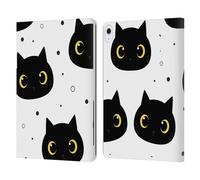 Head Case Designs Officially Licensed Haroulita Black Cat Magick - Tarot - Mystical Leather Wallet Case Compatible With Apple iPad Air 13 2024/2025