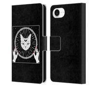 Head Case Designs Officially Licensed Haroulita Cat And Moon Magick - Tarot - Mystical Leather Wallet Case Compatible With Apple iPhone 16e