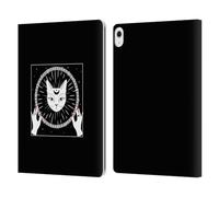 Head Case Designs Officially Licensed Haroulita Cat And Moon Magick - Tarot - Mystical Leather Wallet Case Compatible With Apple iPad Air 13 2024/2025