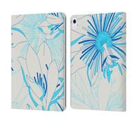 Head Case Designs Officially Licensed Haroulita Cold Blue Doodles Leather Wallet Case Compatible With Apple iPad Air 13 2024/2025