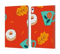 Head Case Designs Officially Licensed Haroulita Fall Cravings Playful Graphics Leather Wallet Case Compatible With Apple iPad Air 13 2024/2025