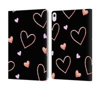 Head Case Designs Officially Licensed Haroulita Hearts Patterns 2 Leather Wallet Case Compatible With Apple iPad Air 13 2024/2025