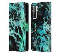 Head Case Designs Officially Licensed Haroulita Ocean Crash Liquid Marble Leather Book Wallet Case Cover Compatible With Huawei Nova 7 SE/P40 Lite 5G