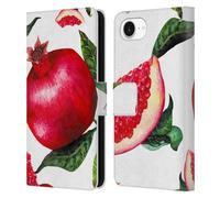 Head Case Designs Officially Licensed Haroulita Pomegranates Food - Fruits Leather Wallet Case Compatible With Apple iPhone 16e