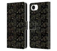 Head Case Designs Officially Licensed Haroulita Prism Celestial Gold Leather Wallet Case Compatible With Apple iPhone 16e