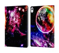 Head Case Designs Officially Licensed Haroulita Space Assorted Designs 3 Leather Wallet Case Compatible With Apple iPad Air 13 2024/2025